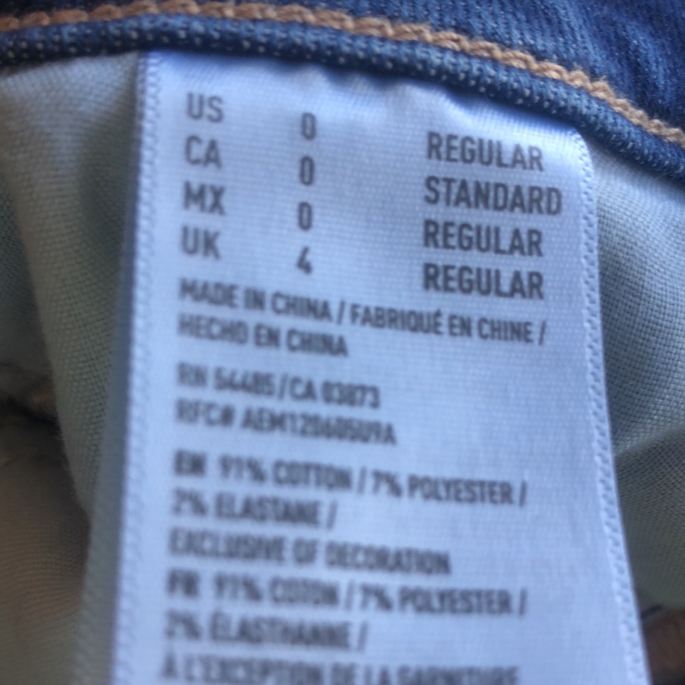 American Eagle outfitters Jeans size 0 regular - Picture 5 of 6